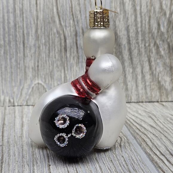 OWC Old World Christmas Bowling Pins Ball Glass Ornament Vintage Decor Gift‎ 4in - Picture 6 of 10
